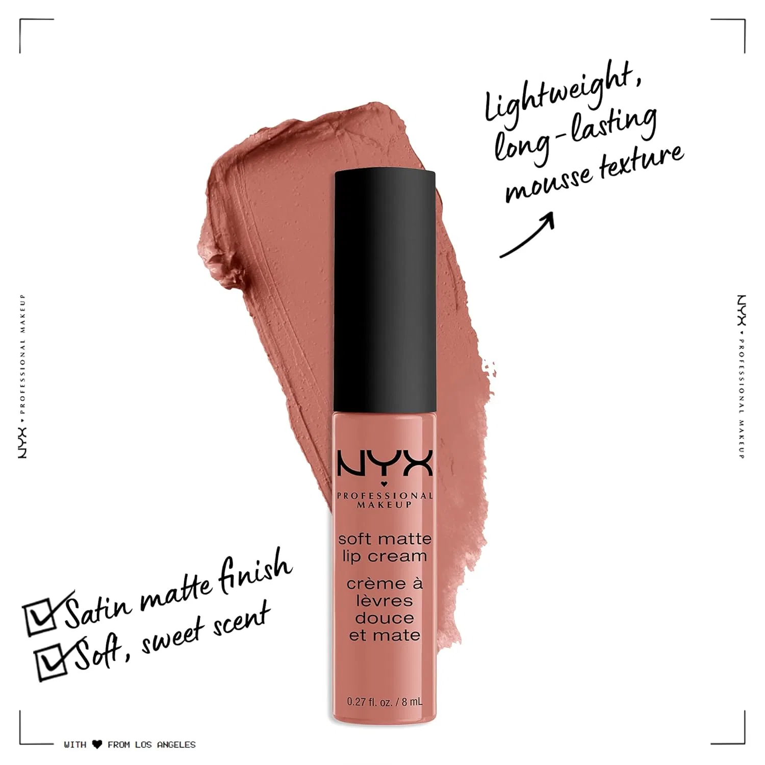 Жидкая матовая помада «Soft Matte Lip Cream» от NYX Professional Makeup Nyx Professional Makeup, Peach Brown Nude — фото 2