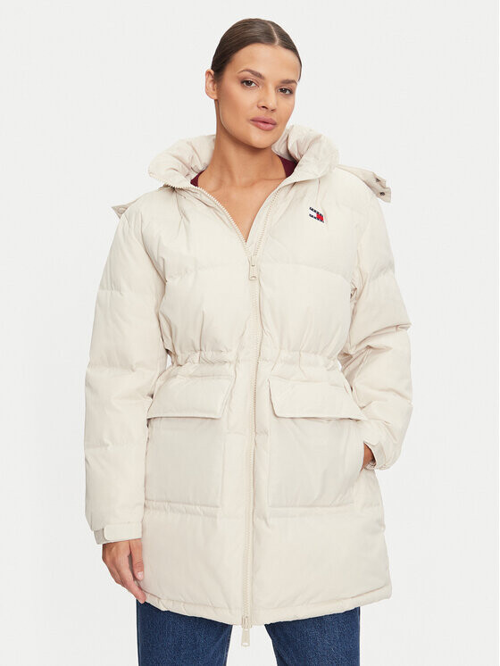 

Пуховик стандартного кроя Tommy Jeans, бежевый