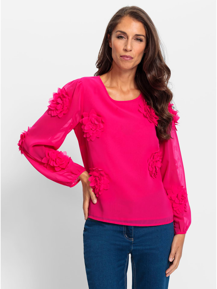 

Блузка с длинными рукавами розового цвета Heine