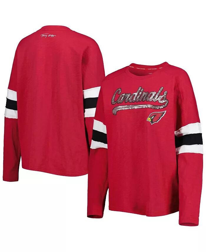 

Женская футболка-туника с длинными рукавами Cardinal Arizona Cardinals Justine Tommy Hilfiger