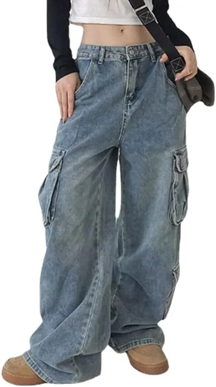 

Грунговые эмо штаны Y2K baggy jeans для женщин Tooe