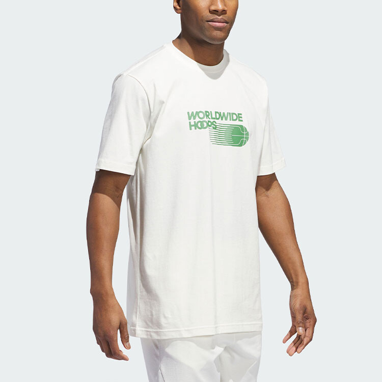 Футболка Rldwide мужская, цвет белый Adidas, цвет Jade White — фото 2