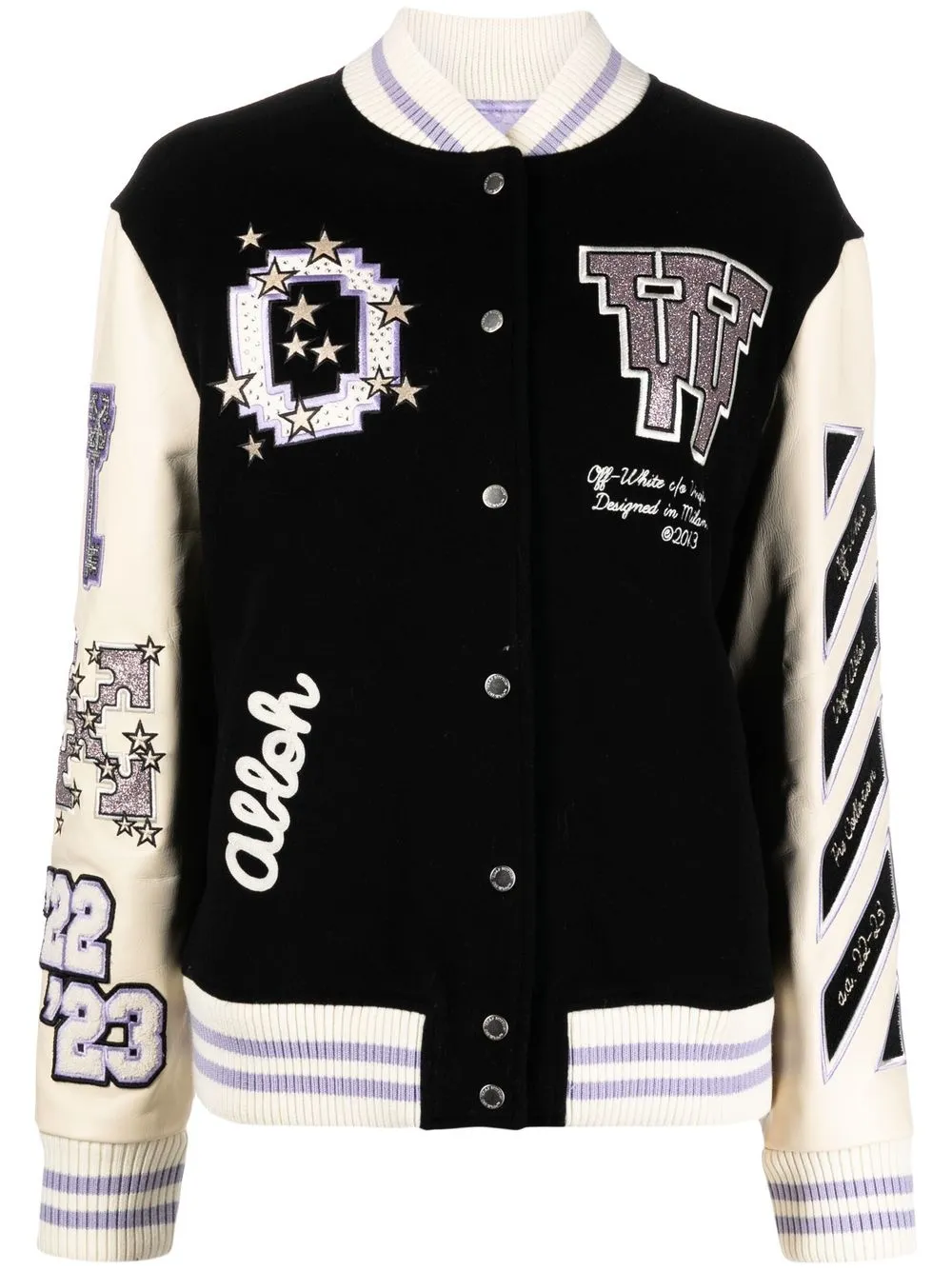 

Бомбер Bling Patches OFF-WHITE, черный