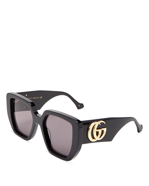 

Квадратные солнцезащитные очки, 54 мм Gucci, цвет Black