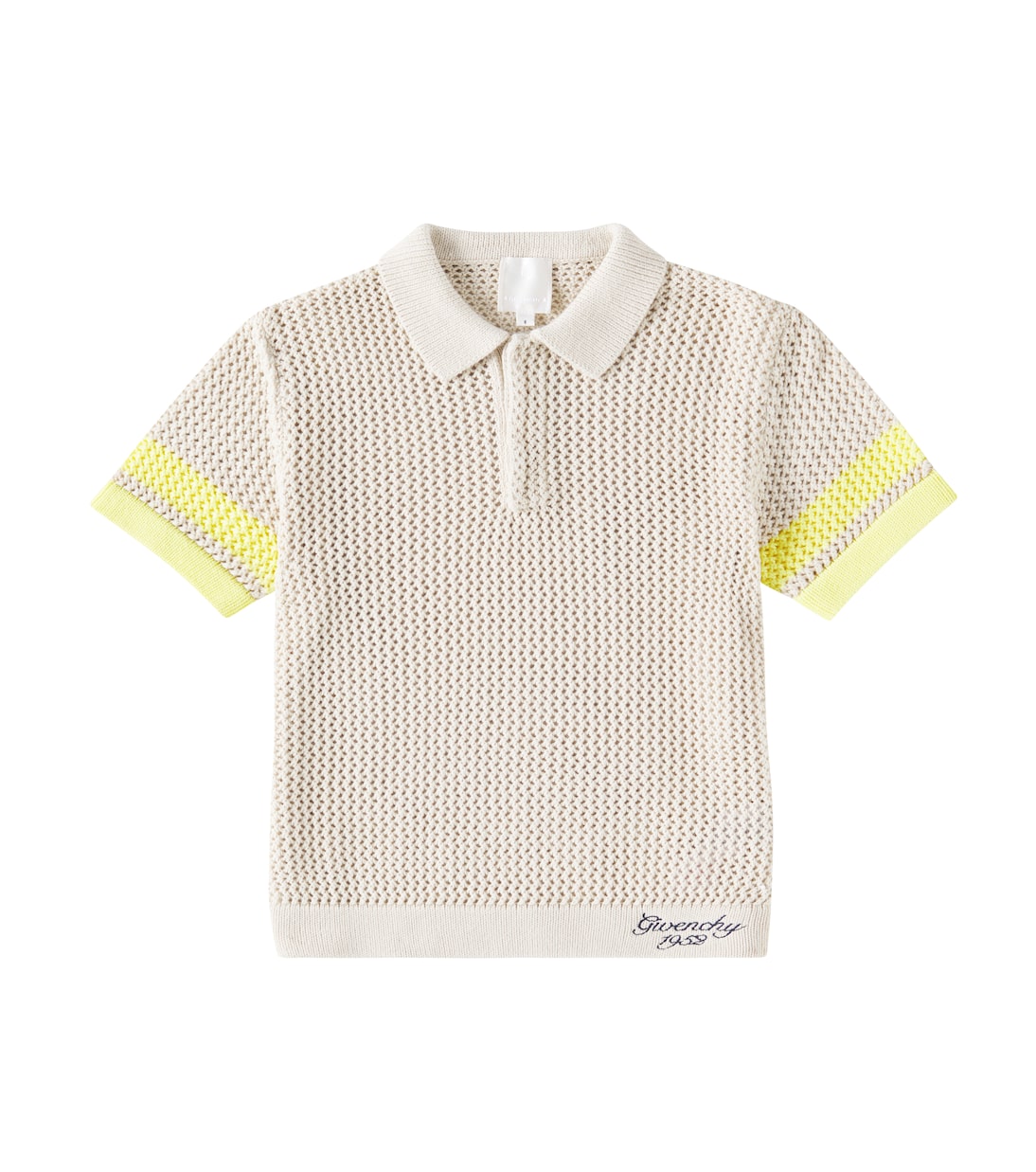 

Хлопковая рубашка-поло Givenchy Kids, кремовый