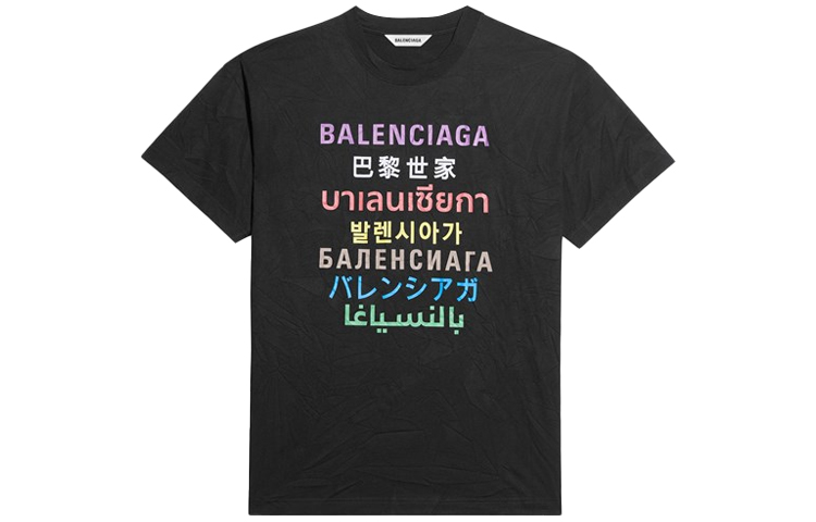 

Футболка женская Balenciaga Printing Logo, черный