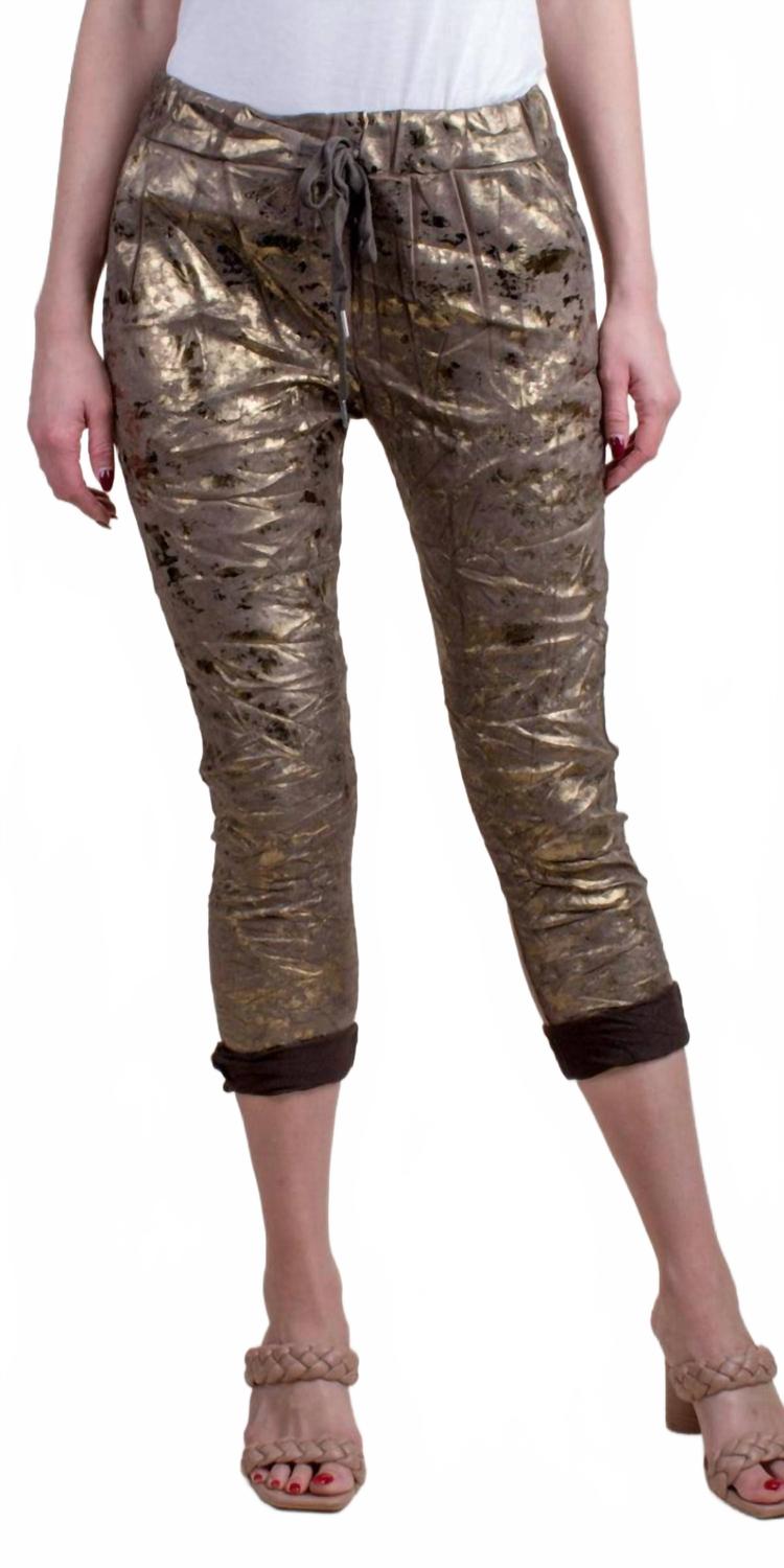 

Гразина Брюки с завязкой на талии в оливковом цвете GIGI MODA