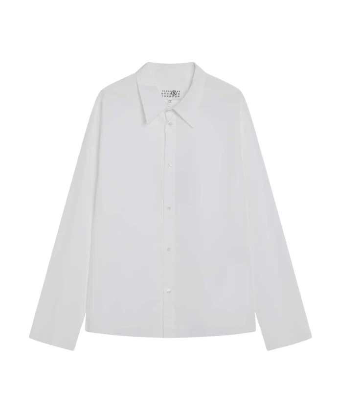 

Белая хлопковая рубашка Mm6 Maison Margiela, белый