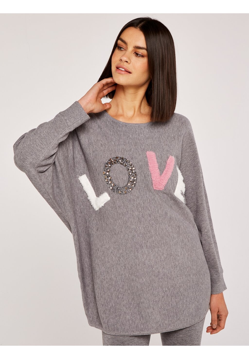 

Джемпер SEQUIN LOVE Apricot, серый