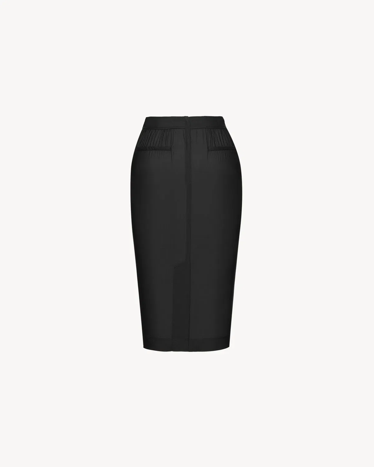 Юбка-карандаш из нейлона SAINT LAURENT, черный — фото 3