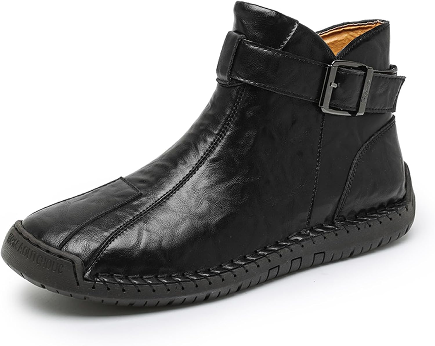 

Мужские походные ботинки Водонепроницаемые Противоскользящие Теплые повседневные ботинки Чукка для мужчин Мужские ботинки на меху до щиколотки Abborora, черный