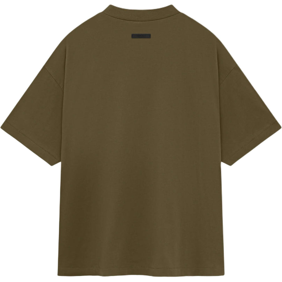 Футболка Fear of God Essentials Jersey Crewneck Tee 'Olive', оливкого-зеленый — фото 2