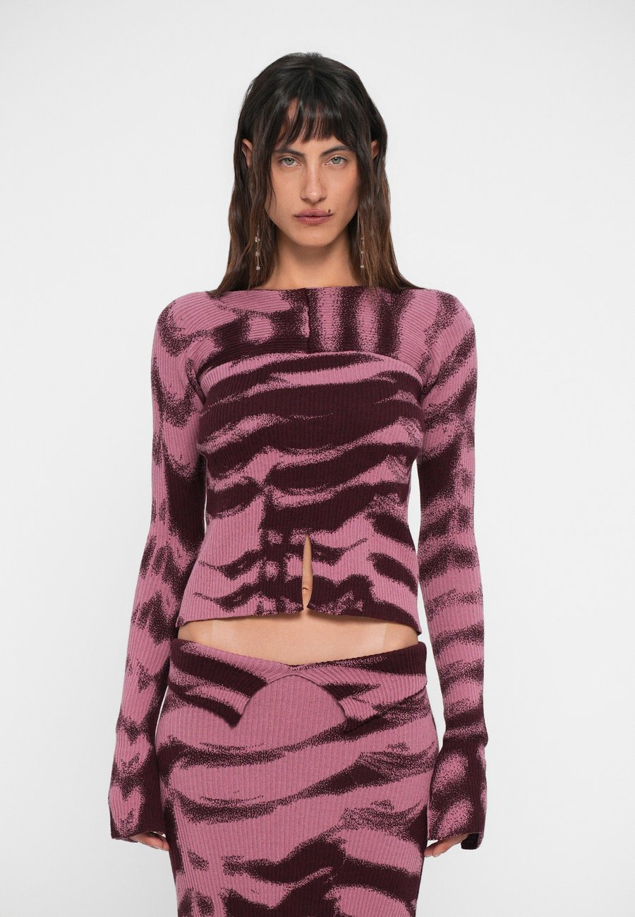 

Джемпер Chet Lo TIGERS EYE LONG SLEEVE, Pink/Bordeaux/Pink