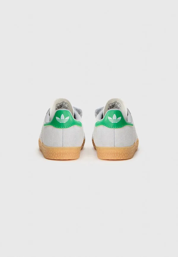 Детские туфли gazelle унисекс Adidas Originals, Silver-Coloured/White/Green — фото 3