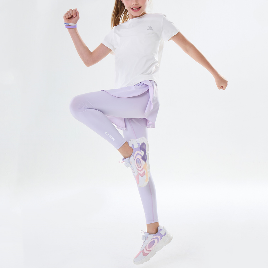 CAMEL Повседневный спортивный костюм SS25 Soft Light Purple/Infinite White для детей — фото 4