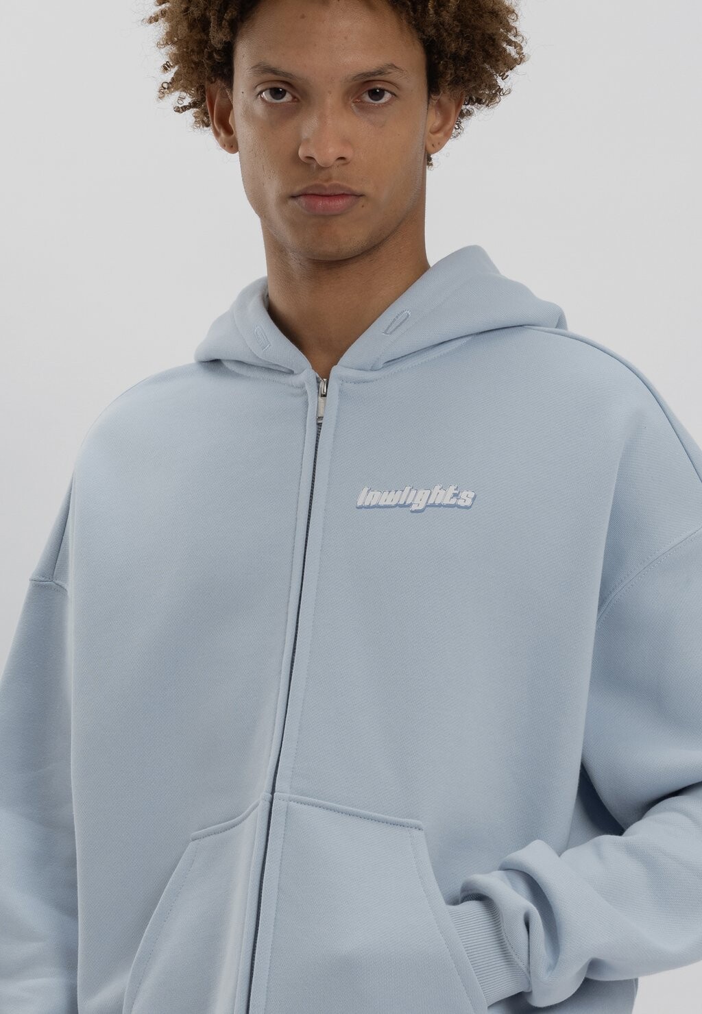 

Толстовка на молнии SANDED LOGO ZIPPER HOODIE LOW LIGHTS STUDIOS®, синий