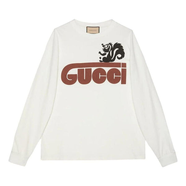 

Футболка long sleeve skunk t-shirt 'white' Gucci, белый