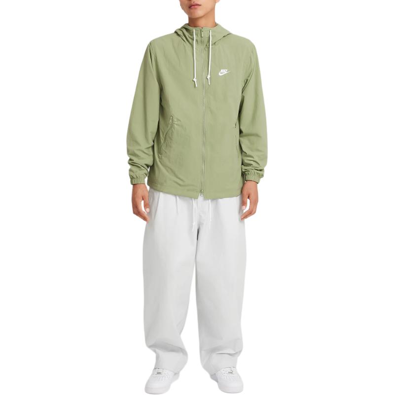 Nike Клубная вязаная куртка мужская оливково-зеленая с белым, Oil Green/White — фото 4