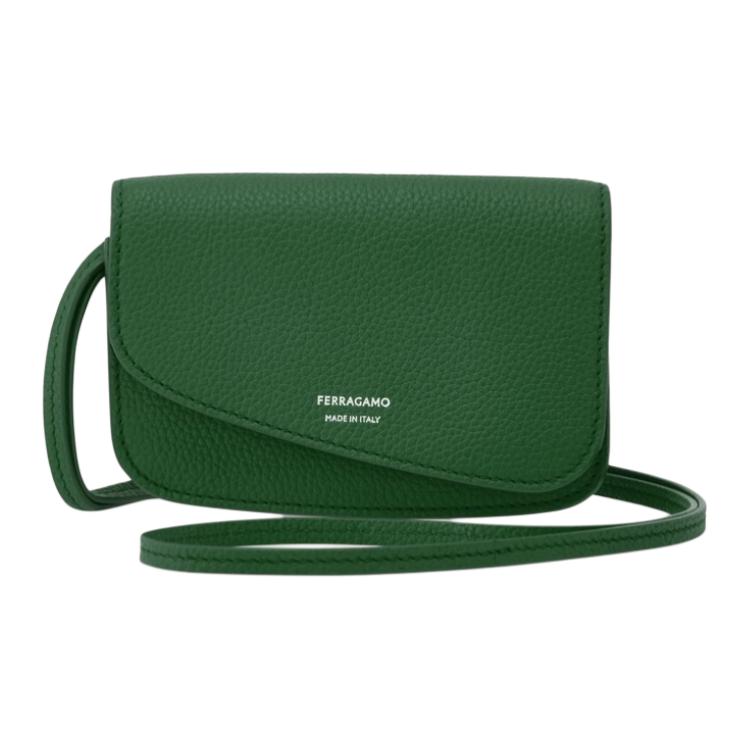 

Ferragamo Кожаная сумка через плечо мужская лесной зелёный
