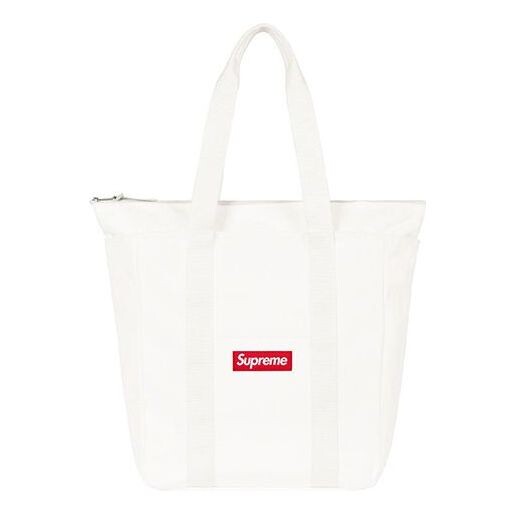 

Сумка canvas tote 'white red' Supreme, белый