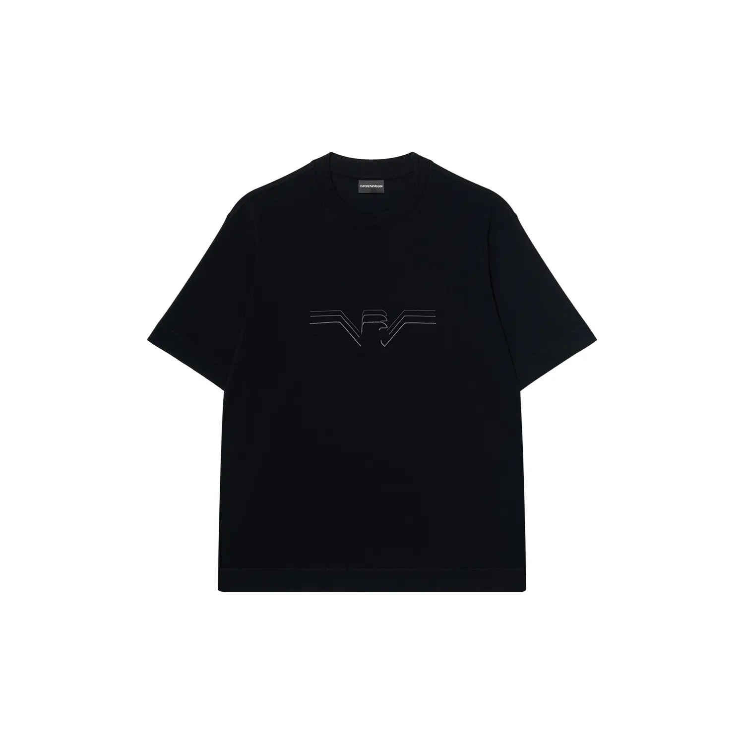 

Текстурированная градиентная футболка с орлом Heavy Jersey EMPORIO ARMANI, черный