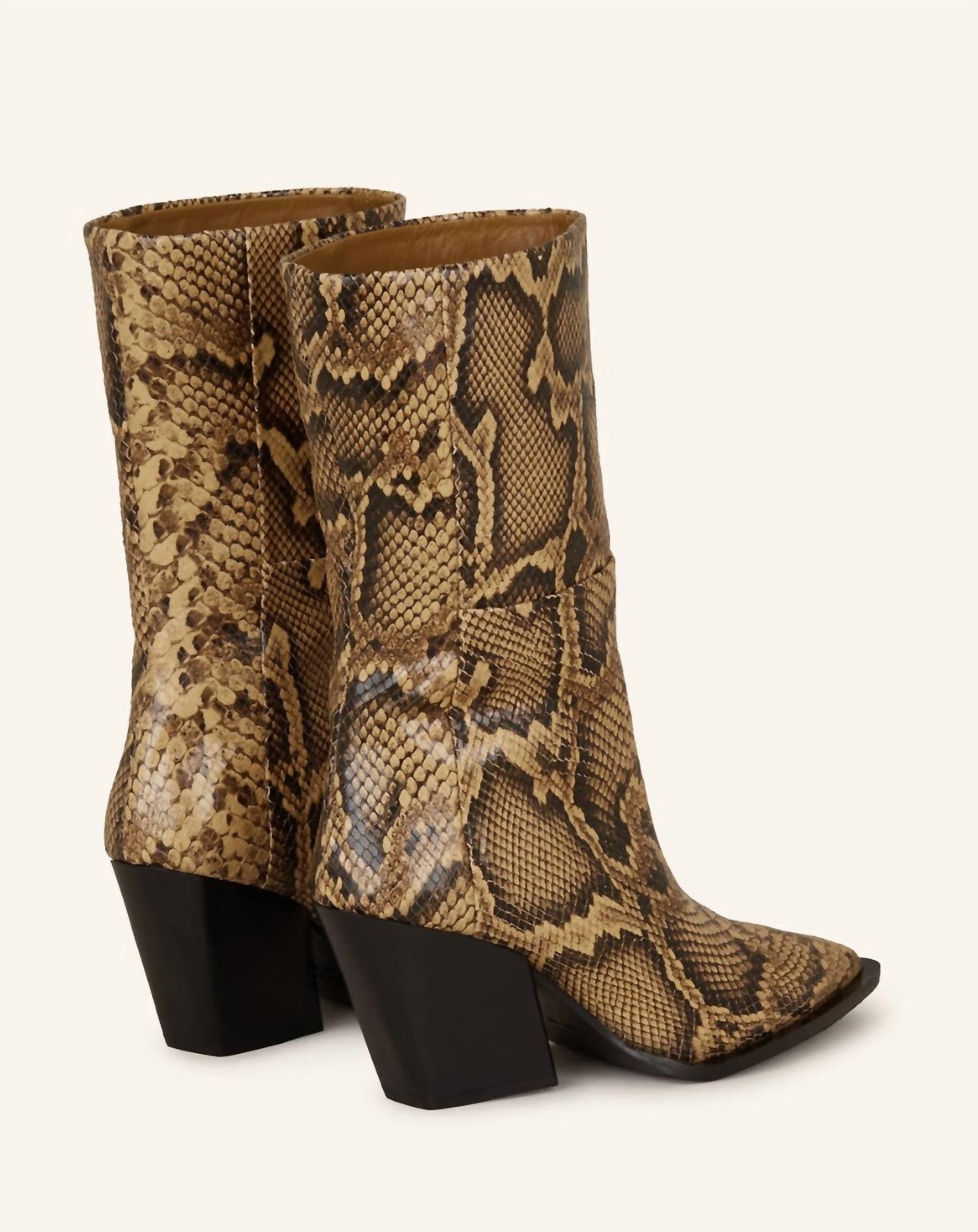 Женские сапоги Gavello из змеиной кожи Nocciola ATP, цвет snake nocciola — фото 3