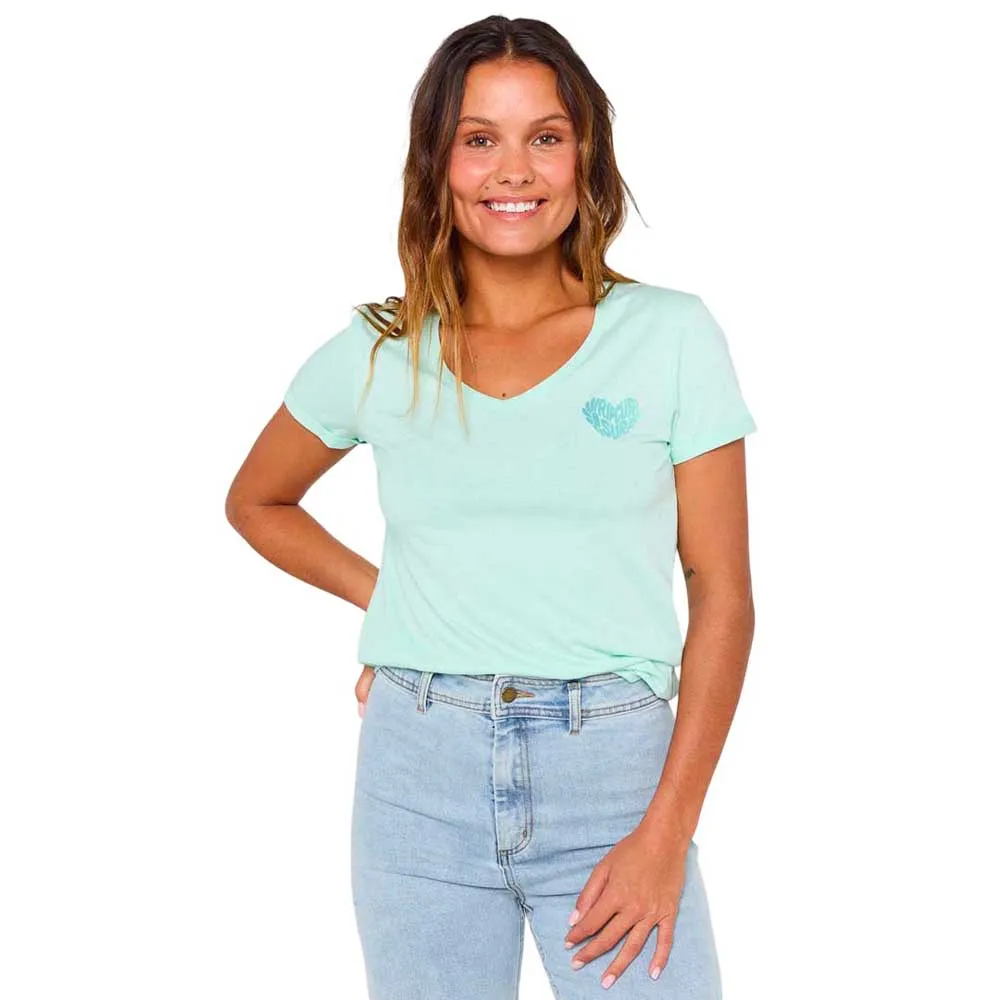 

Футболка Rip Curl Heart short sleeve v neck, зеленый
