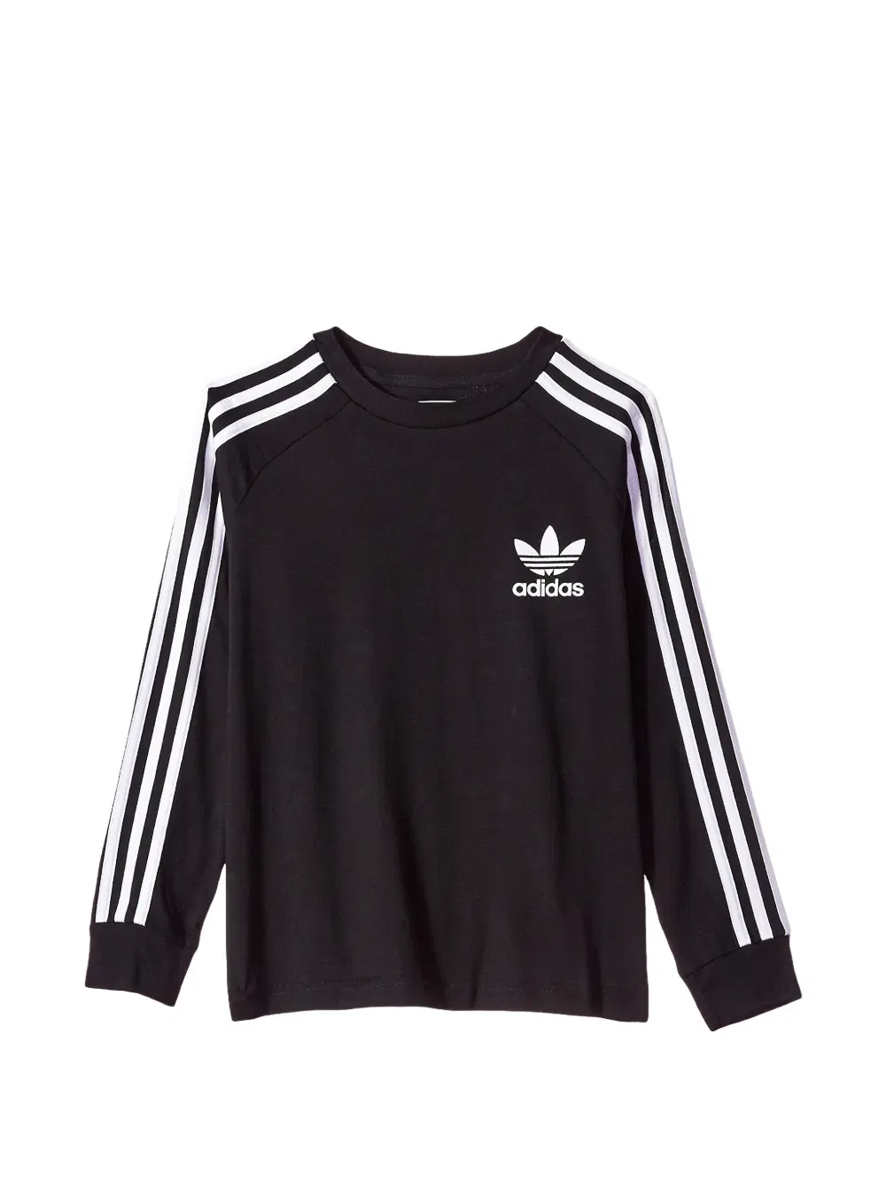 Футболка с длинными рукавами в калифорнийскую полоску Adidas Kids, черный