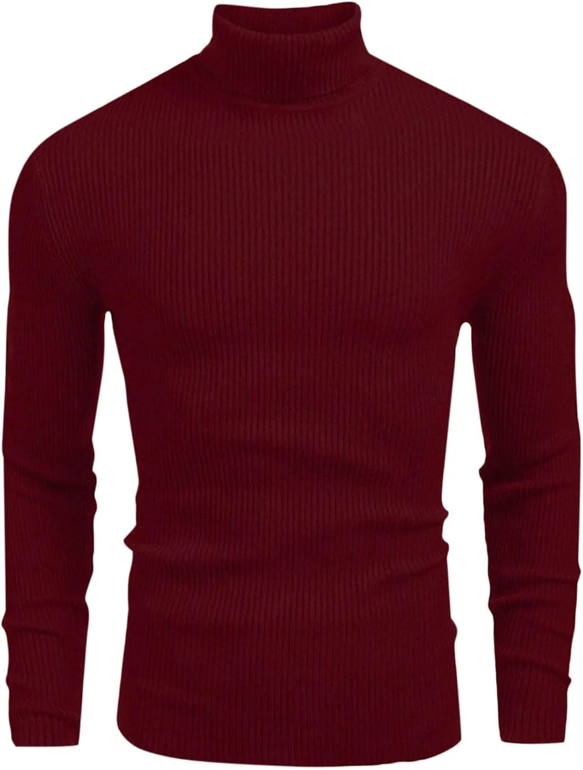 

Мужской свитер с высоким воротником, длинный рукав, теплая вязка