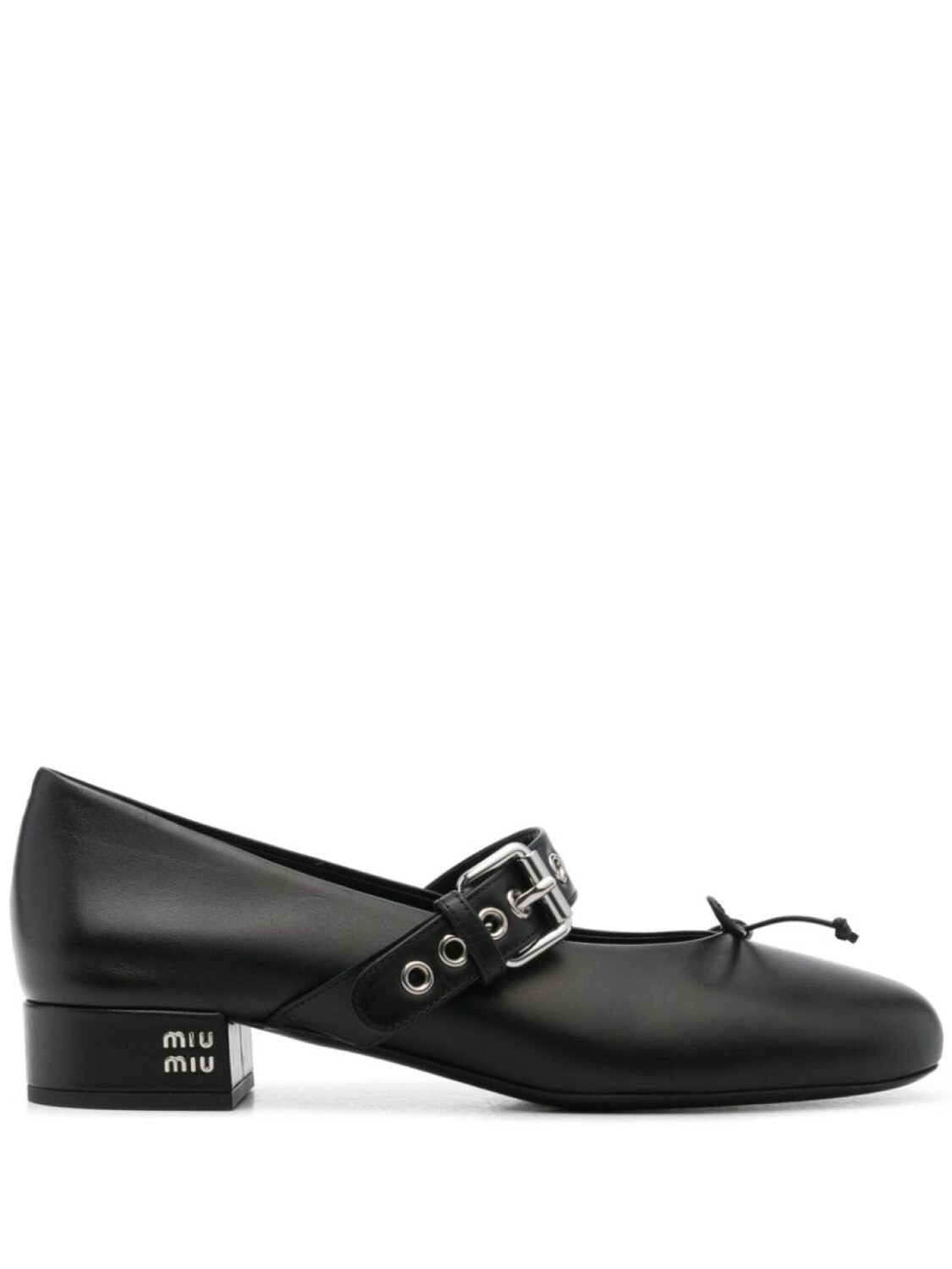 Miu Miu туфли с пряжками, черный