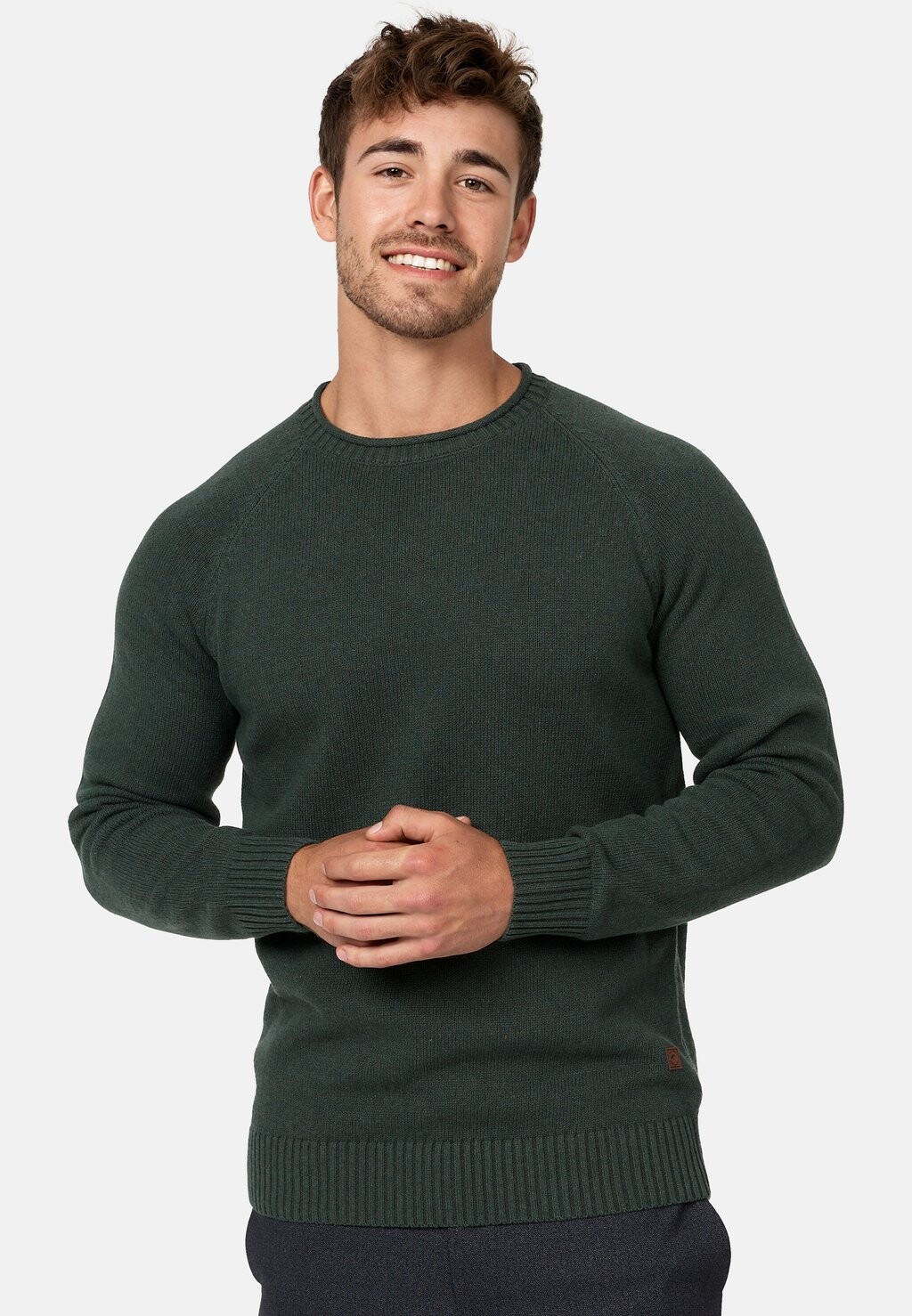 

Свитер вязаный INMASSUM INDICODE JEANS, цвет army