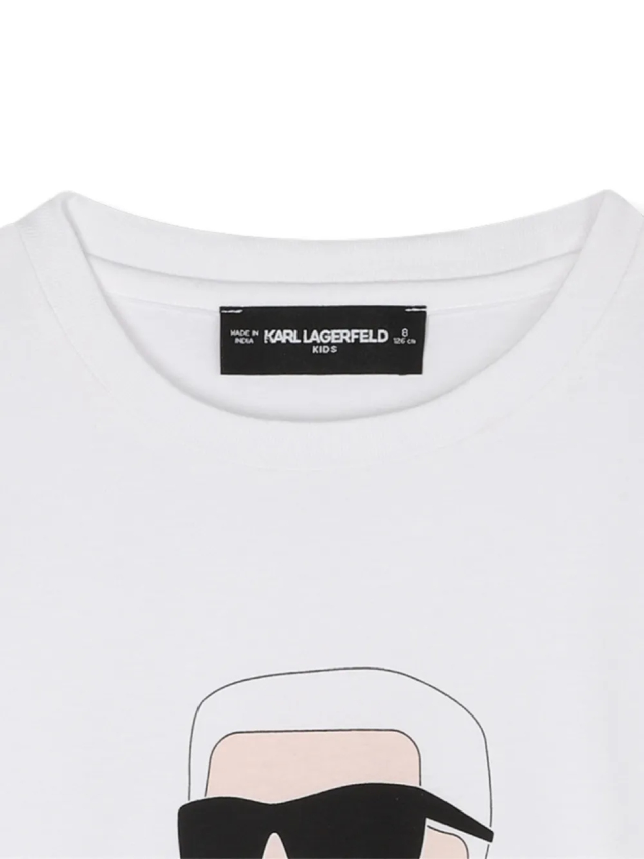 Karl Lagerfeld Kids топ Ikonik Karl с длинными рукавами, белый — фото 3