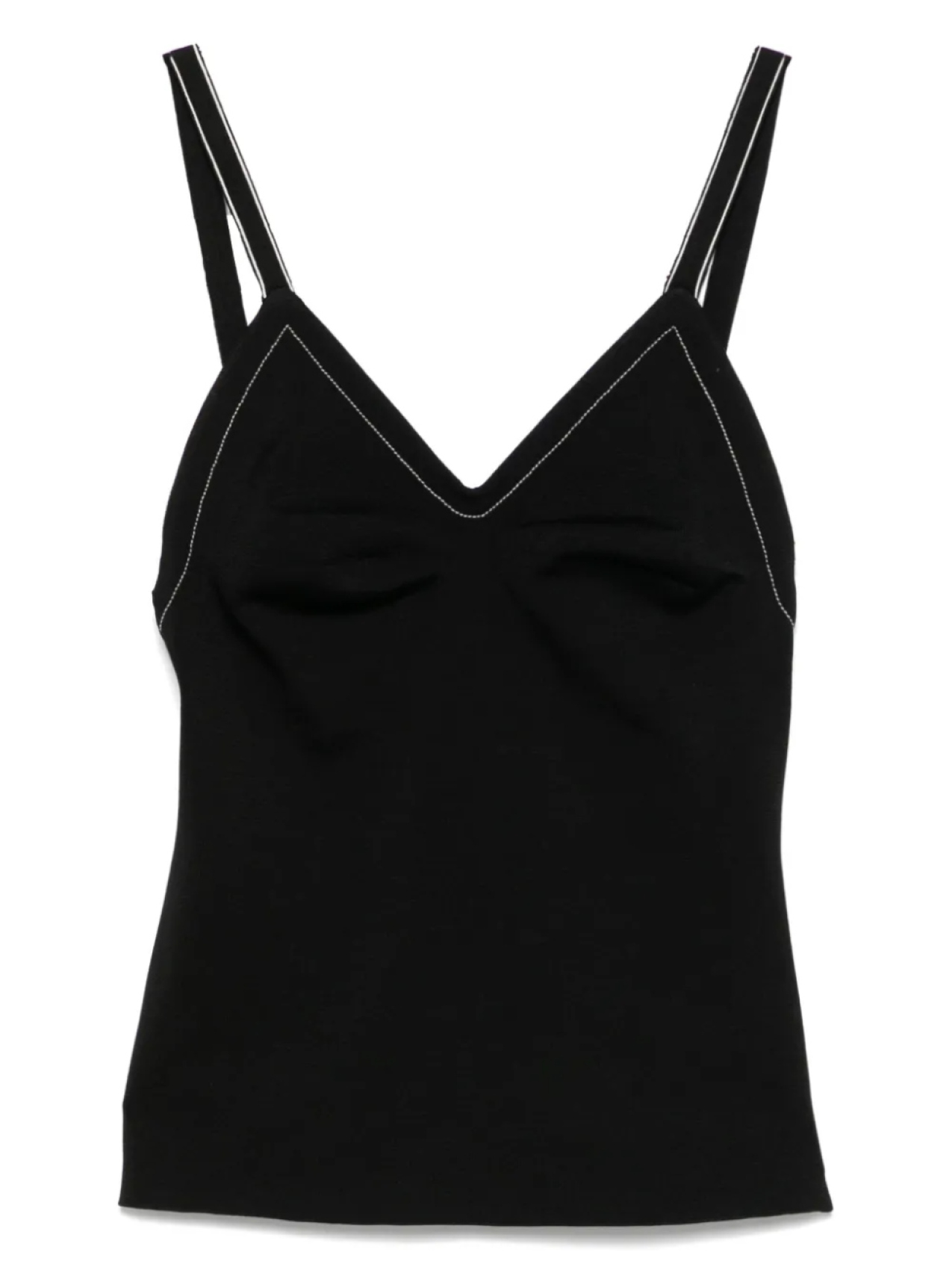 

Топ с контрастной строчкой Carven, черный