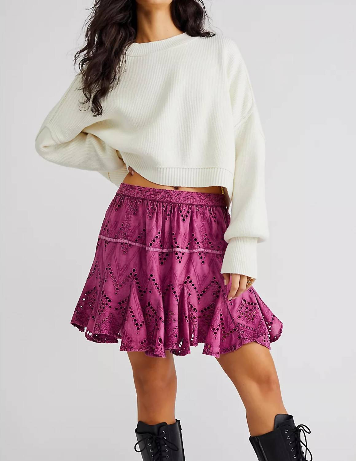 

Мини-юбка Serenity в цвете Dreamy Mulberry Free People