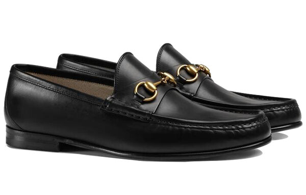 Кроссовки 1953 horsebit leather loafer 'black' Gucci, черный — фото 3