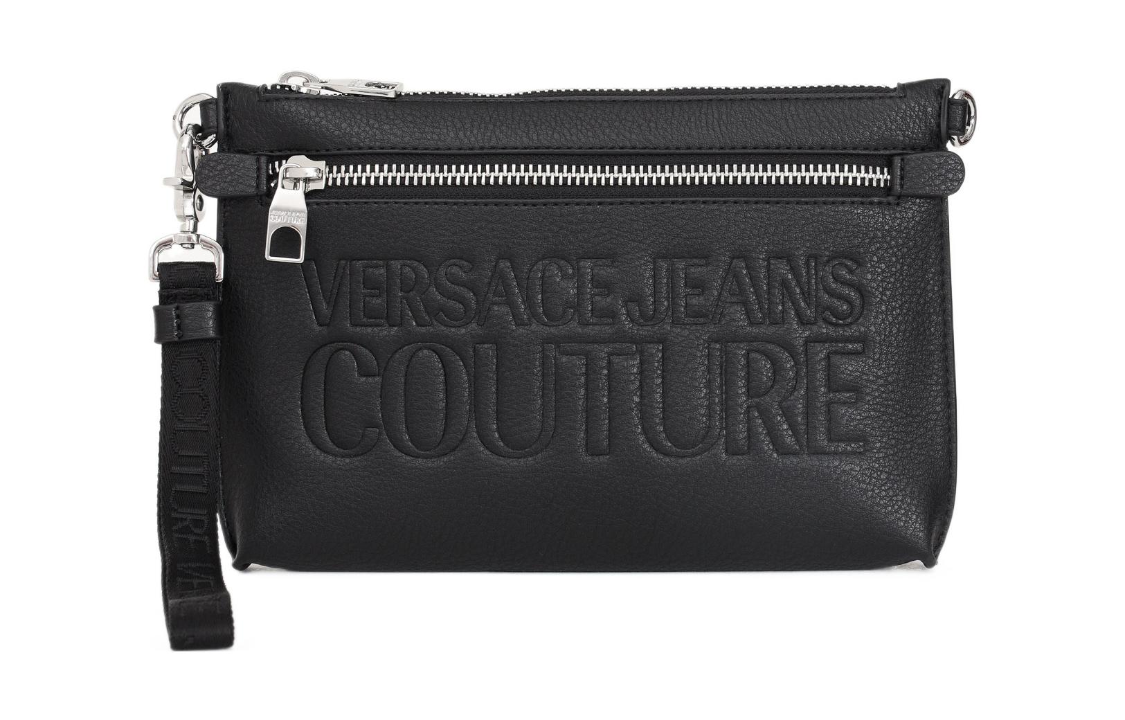 

VERSACE JEANS COUTURE Кожаный клатч мужской черный