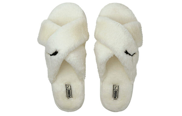 Тапочки fluff x strap slide 'whisper white' Puma, белый — фото 4