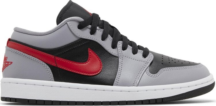 Кроссовки Wmns Air Jordan 1 Low 'Cement Fire Red', серый