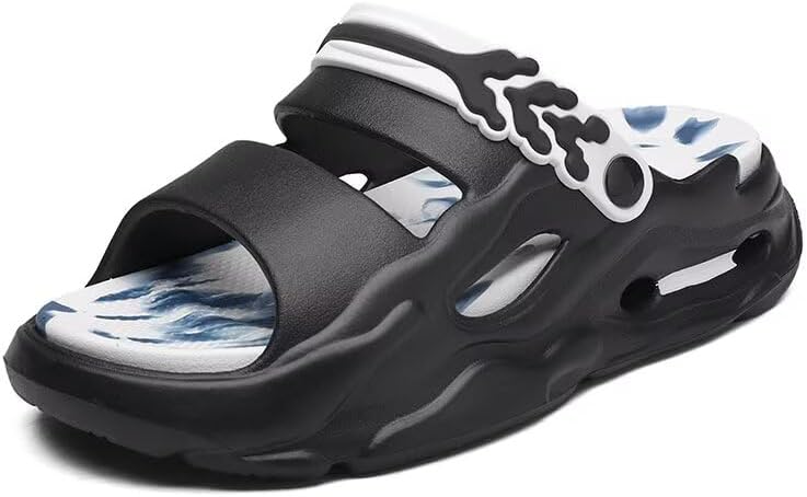 

Мужские повседневные сабо, пляжные сандалии, водные обувь, легкие, комфортные, дышащие, сандалии без застежки для использования на улице, в саду и повседневной носке Lewhosy, черный