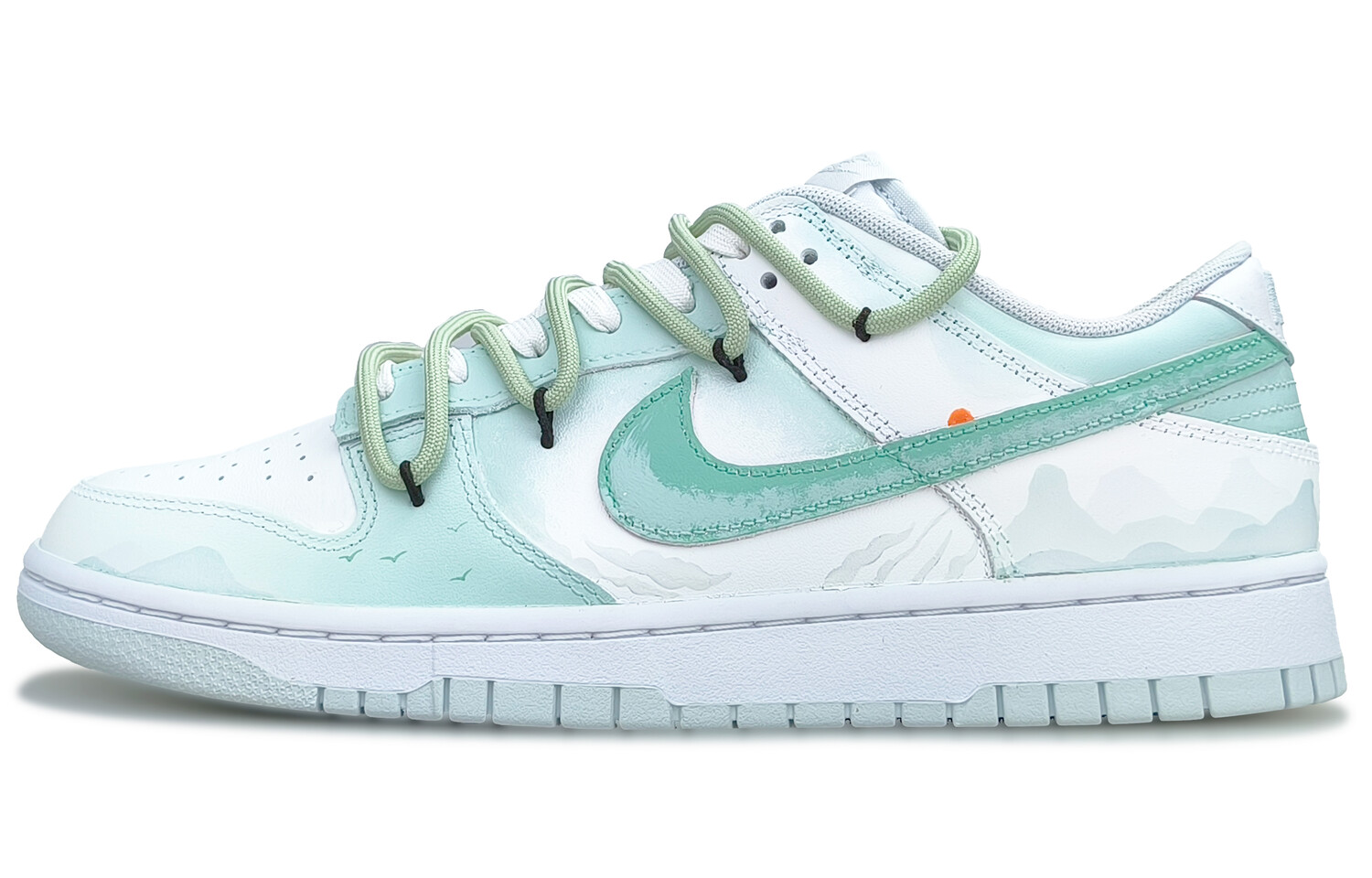 

Кроссовки Nike Dunk Skateboarding Shoes Unisex Low-top Grey/White/Blue/Orange, серый