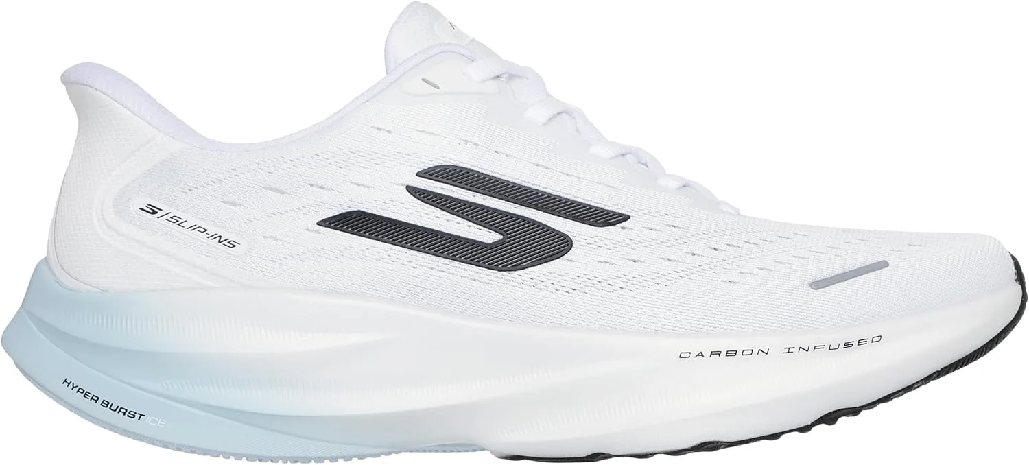 Мужские кроссовки Skechers Aero Spark Hands Free без шнурков, белый/светло-голубой — фото 4