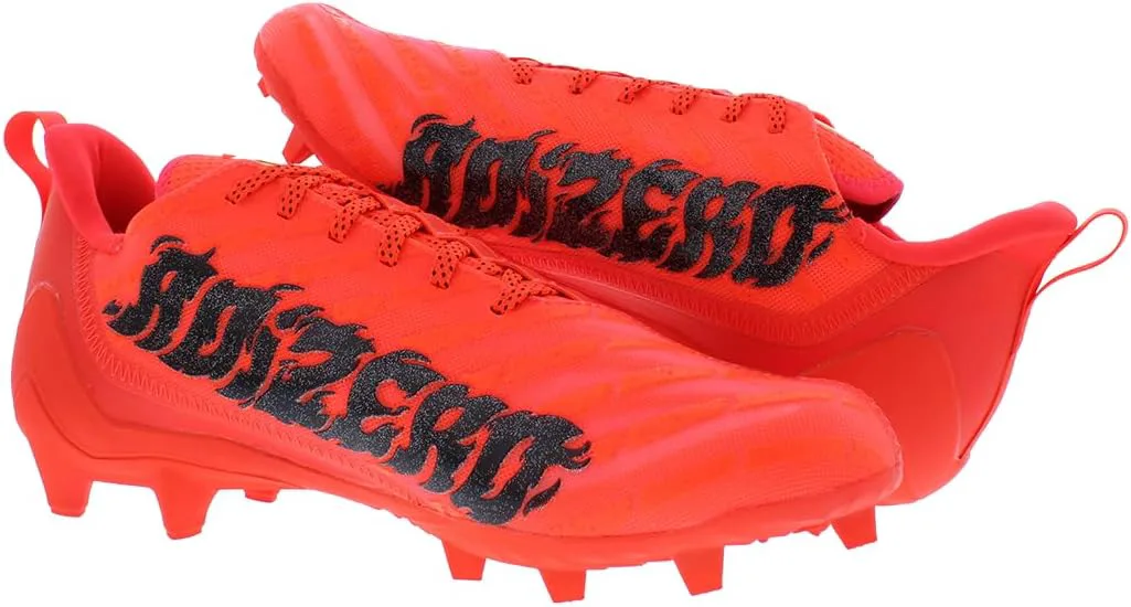 Футбольные бутсы Adidas Adizero для мужчин, красный/металлик/черный — фото 4