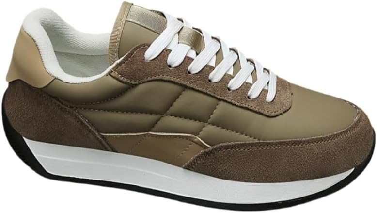 

Модные мужские повседневные спортивные кроссовки с толстой подошвой - противоскользящая резиновая подошва. Передние шнурки, удобная и мягкая кожа, приятная для кожи подкладка. Подходят для всех сезонов Clolinde, зеленый