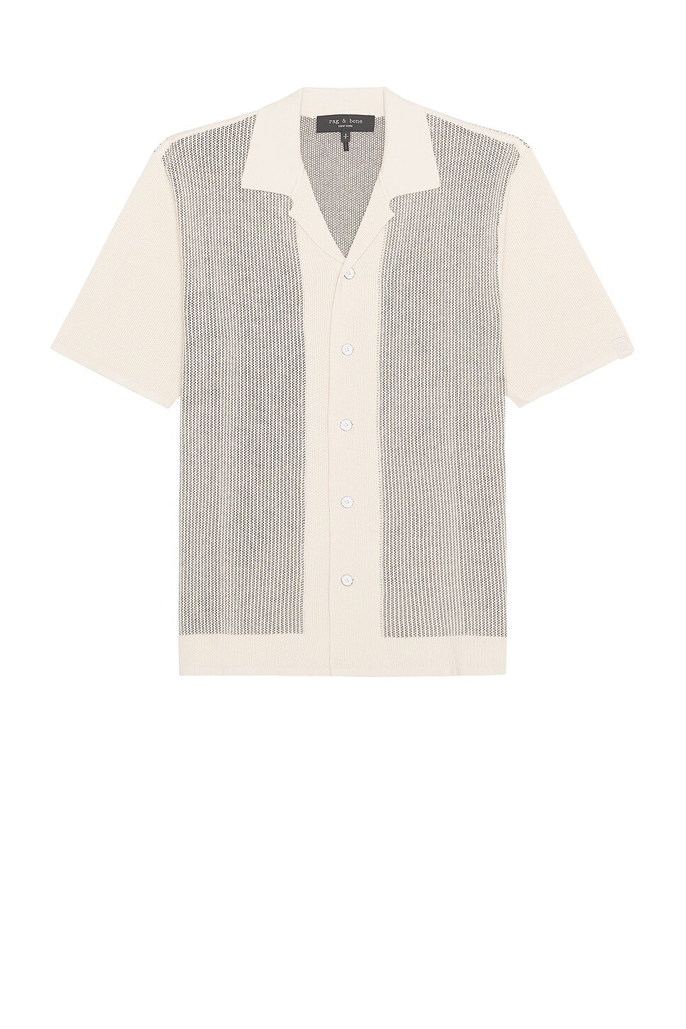 

Рубашка Harvey Knit Camp Rag & Bone, цвет Ivory