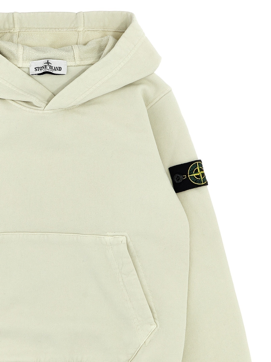 Толстовка с нашивкой-логотипом Stone Island Junior, бежевый — фото 3