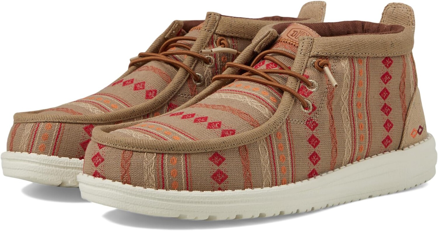 

Лоферы Hey Dude Wally Mid Vintage Blanket, цвет Tan/Multi