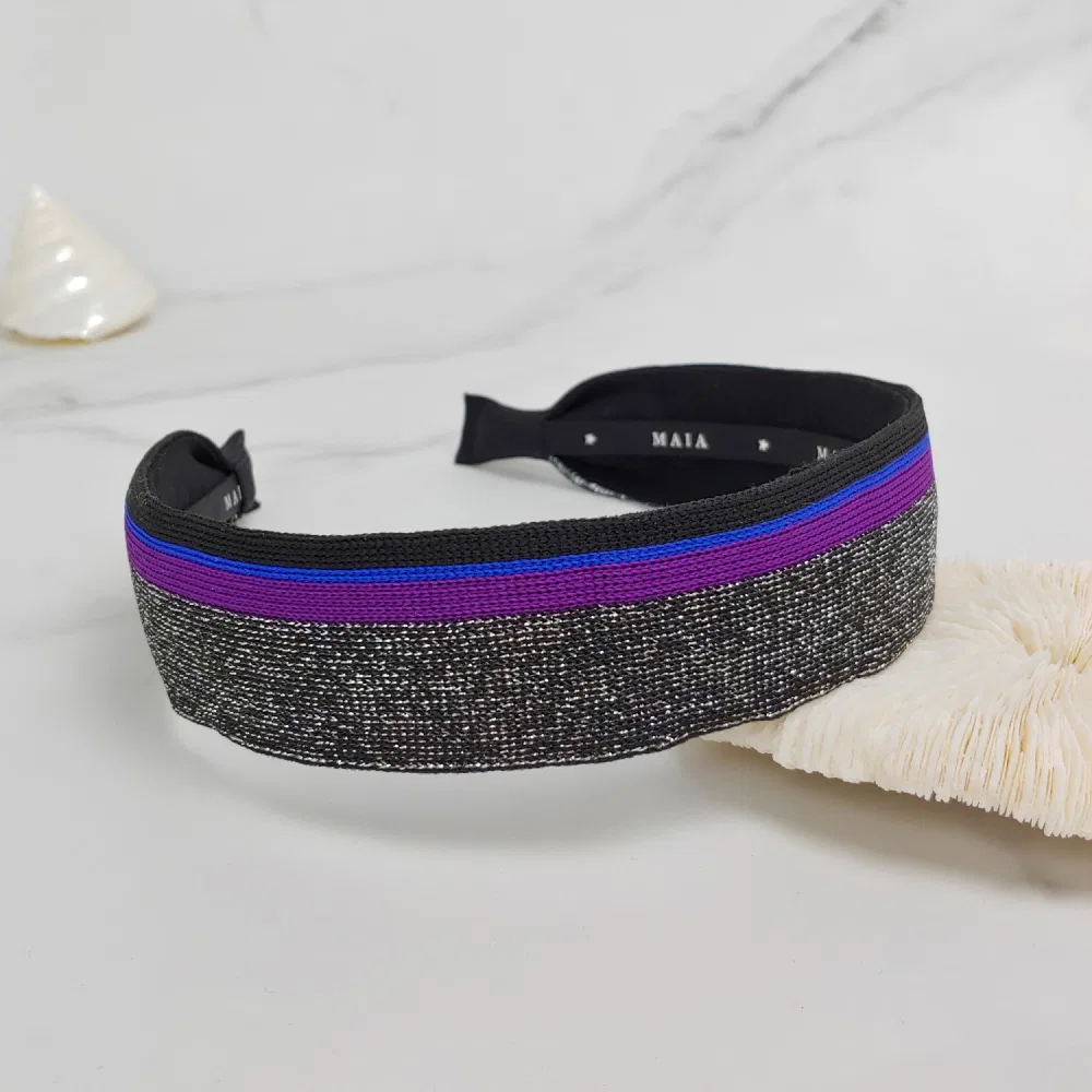 Повязка на голову Shining Striping Headband - темно-синяя