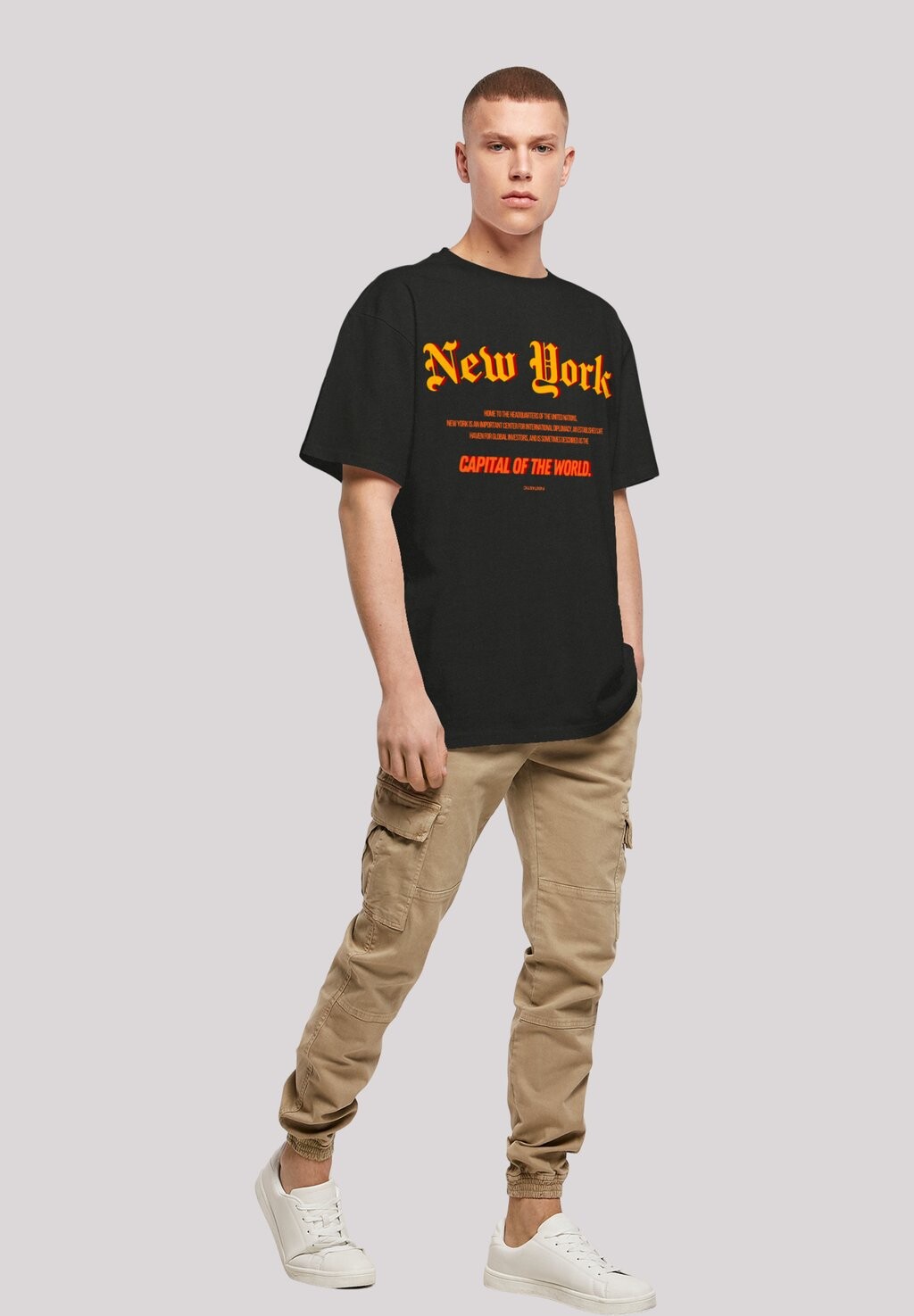 

Футболка с принтом NEW YORK TEE F4NT4STIC, черный