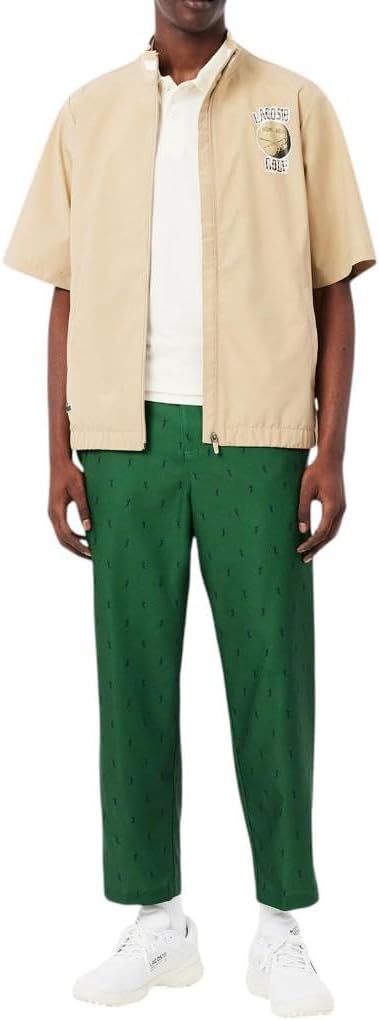 Lacoste мужская спортивная свободная футболка-поло Petit Piqué, Flour — фото 4