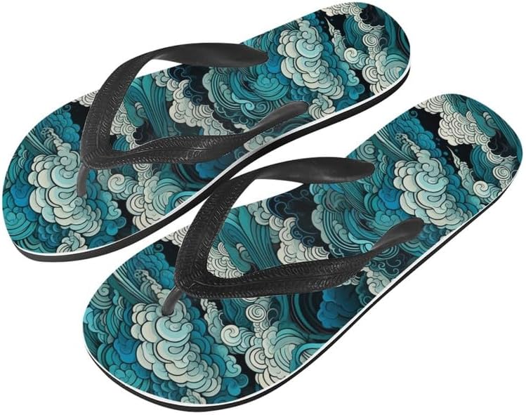 

Женские плетеные шлепанцы Tribal с клубникой Koi, унисекс, мягкие тапочки, радужные пляжные летние повседневные шлепанцы для ванной Semiouray, Vintage Spiral Cloud Turquoise